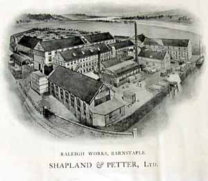 The Shapland and Petter Cabinet Works in Barnstaple.