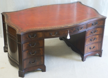 CLICK HERE TO VIEW GALLERY - Antique Serpentine Partners Desk