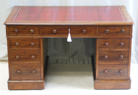 CLICK HERE TO VIEW GALLERY - Antique Partners Desks - Small Antique Mahogany Partners Desk
