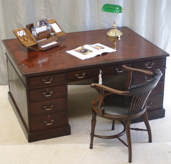 CLICK TO VIEW GALLERY - Antique Victorian Mahogany Partners Desk
