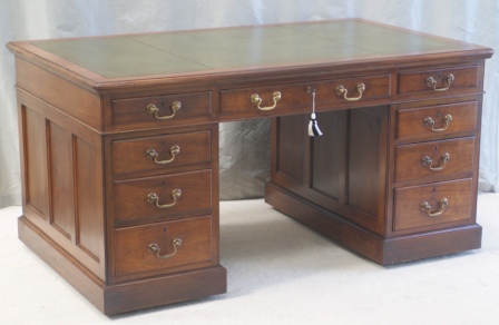 Antique Pedestal Desks - Antique Walnut Pedestal Desk