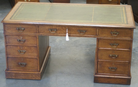 Click to view Gallery of Antique Oak Arts & Crafts Pedestal Desk