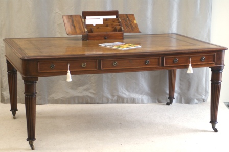 CLICK HERE TO VIEW GALLERY - Antique Large Mahogany Library Table