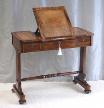 CLICK TO VIEW GALLERY - Antique writing tables and library tables - Antique small William IV library table