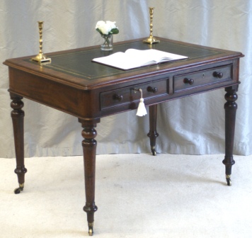 CLICK TO VIEW GALLERY - Antique writing tables and library tables - Small Antique Georgian Mahogany Writing Table