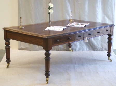 Click her to view Photo Gallery of this Large Antique Library Table