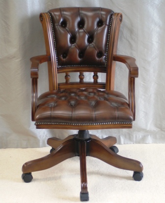 CLICK TO VIEW GALLERY -Lleather Viscount Desk Chair