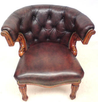 Antique Desk Chairs - Antique Walnut Library Chair