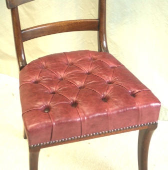 CLICK TO VIEW GALLERY - Antique Mahogany & Leather Chair