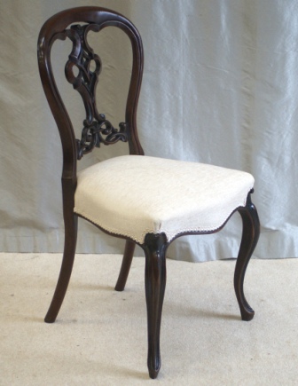 CLICK TO VIEW GALLERY - Small Antique Carved Walnut Desk Chair