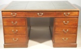 Antique Large Desks - Large Antique Edwardian Mahogany Partners Desk