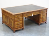 Antique Partners Desk - Antique Large Antique Mahogany Partners Desk