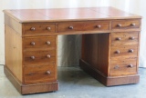 Antique Partnersl Desks - Fine Small Antique Victorian Mahogany Partners Desk
