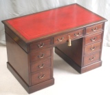 Antique Small Desks - Antique Small Victorian Mahogany Pedestal Desk