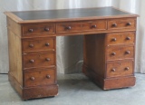 Antique Mahogany Pedestal Desk - Before