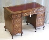 Antique Pedestal Desks - Antique Oak Pedestal Desk