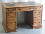 Antique Mahogany Pedestal Desk - Before