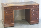Antique Pedestal Desks - Small Antique Pedestal Desk