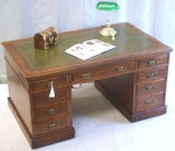 Antique Mahogany Pedestal Desk - After