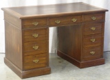 Antique Pedestal Desks - Antique Pedestal Desk Shoolbred