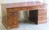 Antique Pedestal Desks - Antique Walnut Pedestal Desk Early 19thC