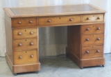 Antique Pedestal Desks - Small Antique Early Victorian Pedestal Desk