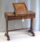 CLICK HERE FOR FULL DETAILS - Antique Writing Tables - Small Antique William IV Library Table