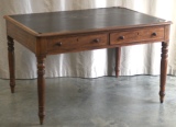 Antique Mahogany Library Table - Before