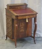 Antique Victorian Rosewood Davenport Desk