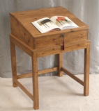 CLICK HERE FOR FULL DETAILS - Antique Writing Desks - Antique Victorian Pine Writing Desk on Stand