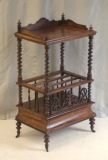 CLICK HERE FOR FULL DETAILS - Antique Rosewood Canterbury Whatnot
