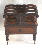 Antique Desk Accessories -  Antique Rosewood Canterbury - Magazine Rack