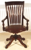 Antique Desk Chairs - Antique Walnut Desk Chair