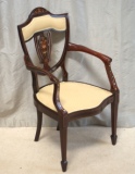 Antique Desk Chairs - Antique Inlaid Desk Chair