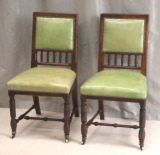 Antique Desk Chairs - Antique Pair Gillows Library Desk Chairs