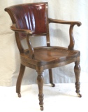 CLICK FOR FULL DETAILS - Antique Desk Chairs - Antique Oak Desk Chair Shoolbred