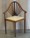 Antique Desk Chairs - Ladies Antique Sunburst Corner Desk Chair