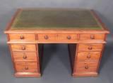 Antique Medium Desks - Antique Medium Semi Partners Desk